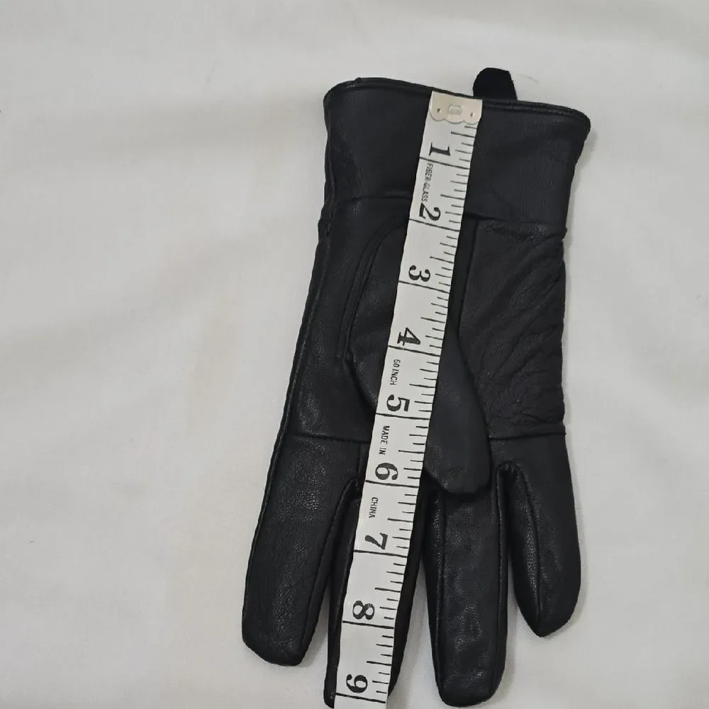Elegant‎ Black Leather Women's Gloves